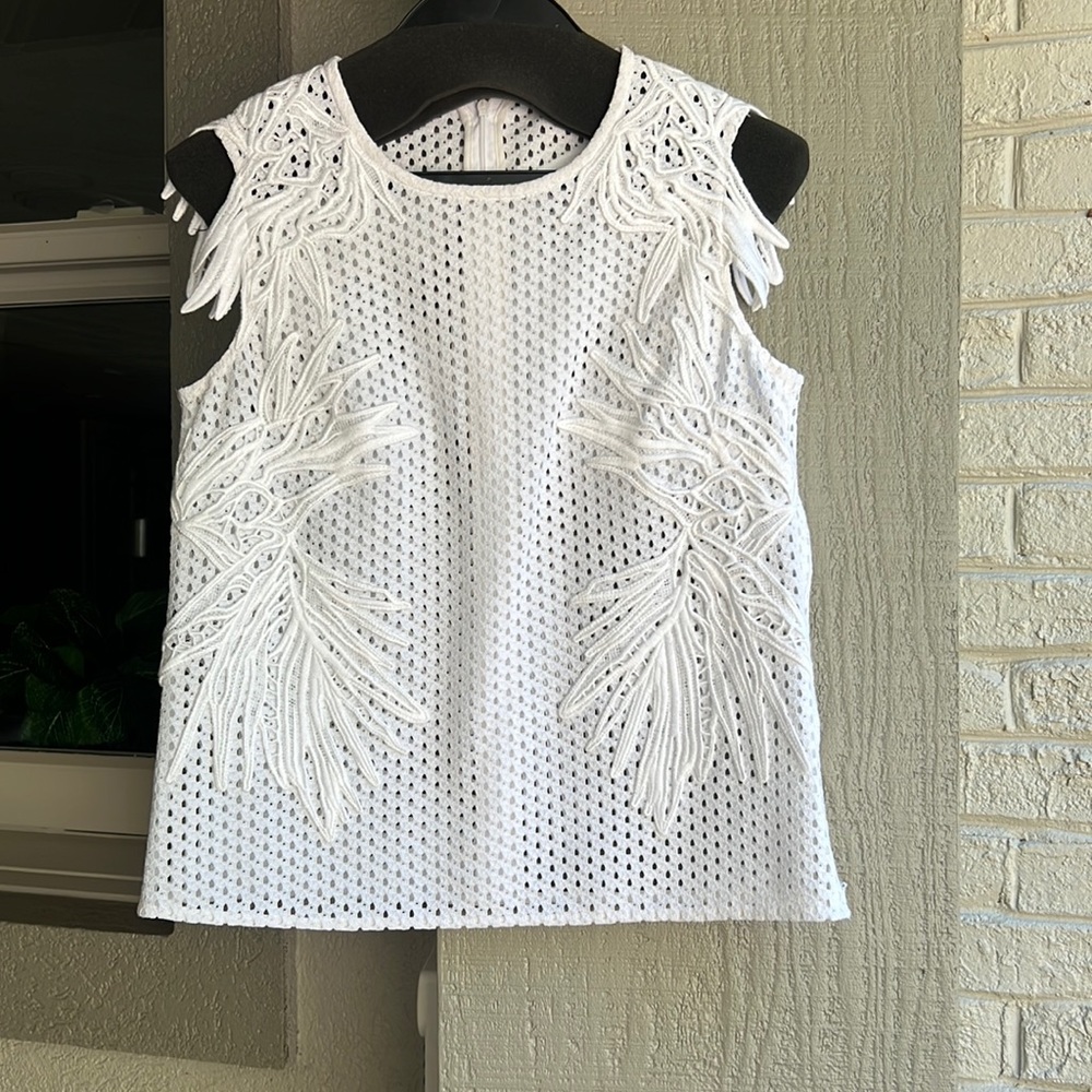 Per Se white mesh tank 2